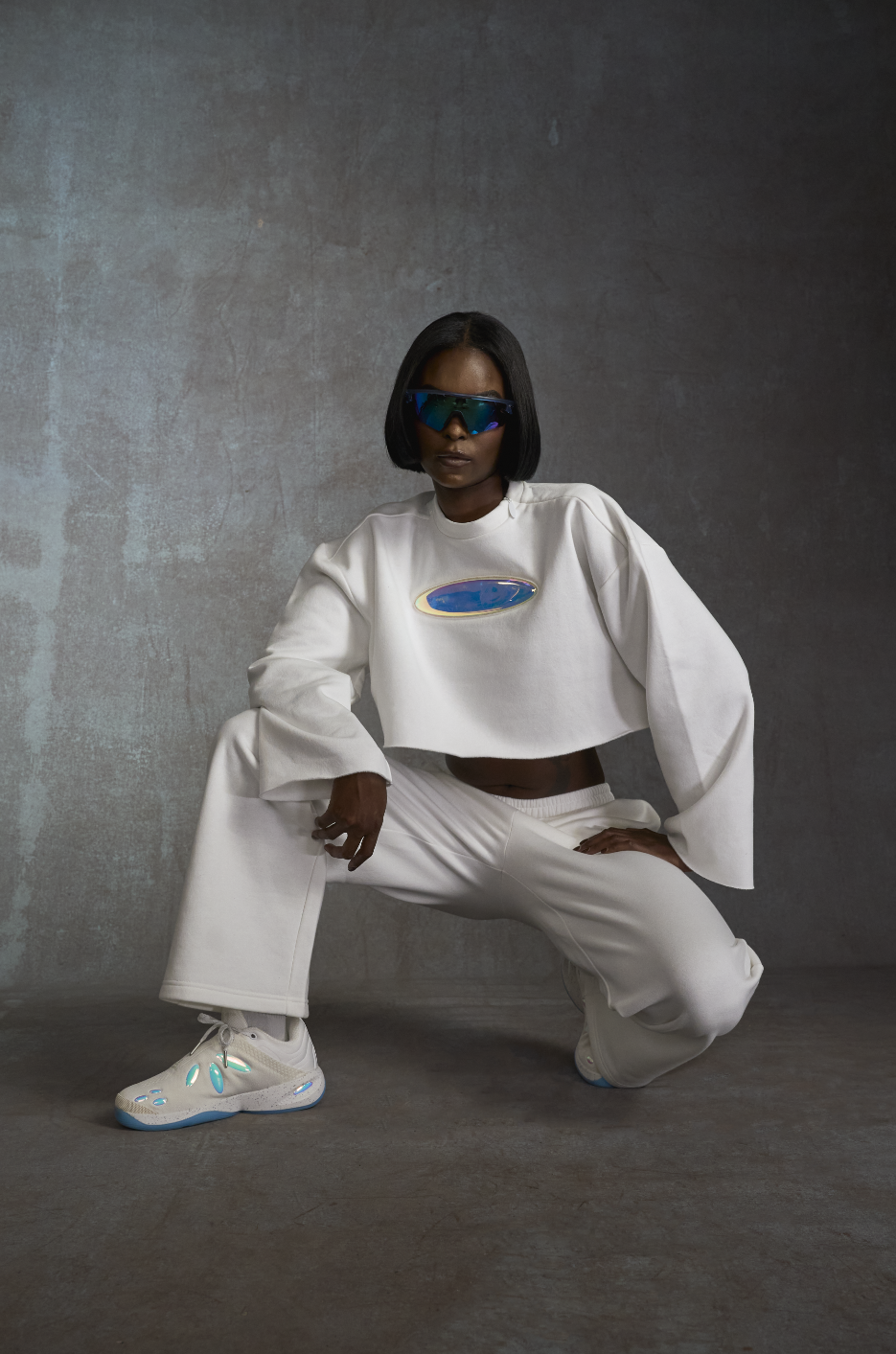 741 Cropped Mock - White Noise