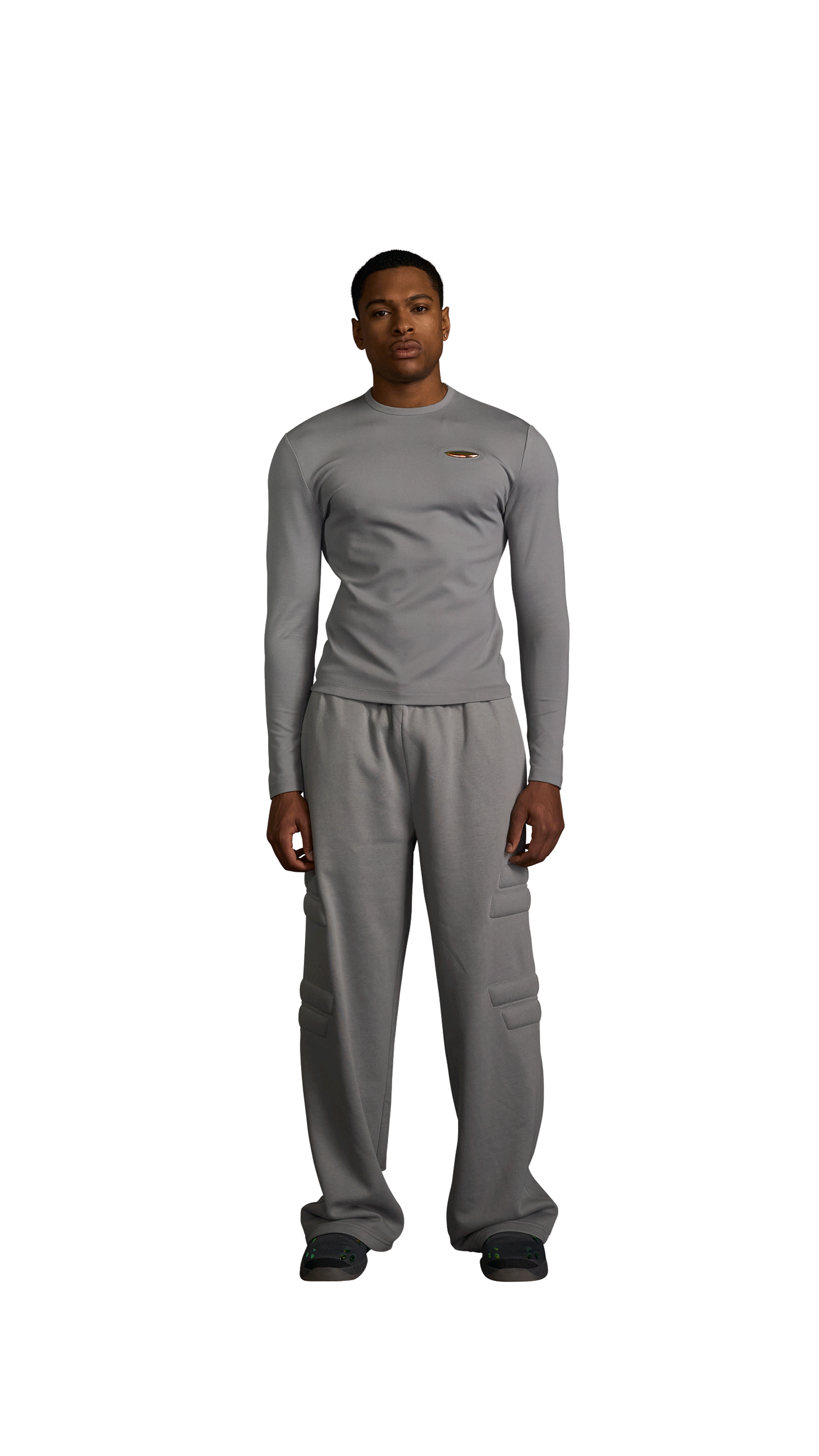 KINETIC LONG SLEEVE CREW - Grey Nebula