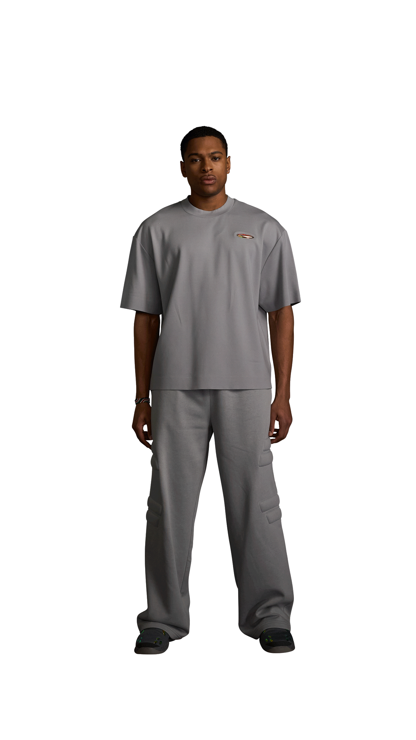 741 BOXY T-SHIRT - Grey Nebula