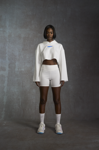 741 Flared Sleeve Hoodie - White Noise - Image 1