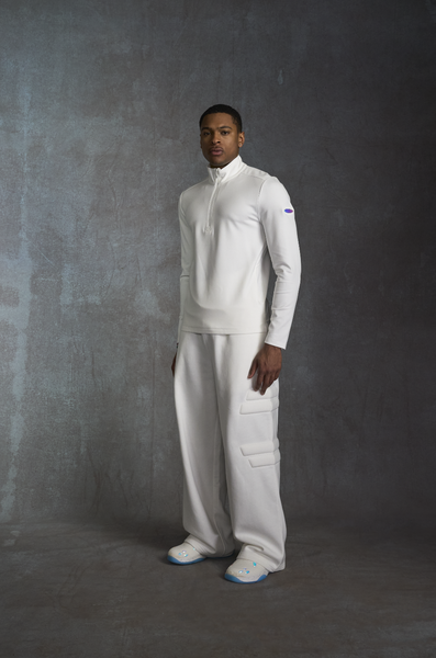 COMMANDER QUARTER ZIP - White Noise