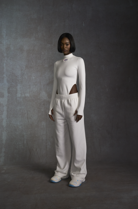 KINETIC LONG SLEEVE BODYSUIT - White Noise