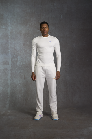 KINETIC LONG SLEEVE CREW - White Noise - Image 1