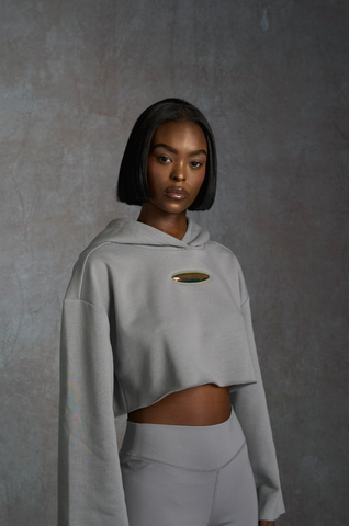 741 Flared Sleeve Hoodie - Grey Nebula - Image 1