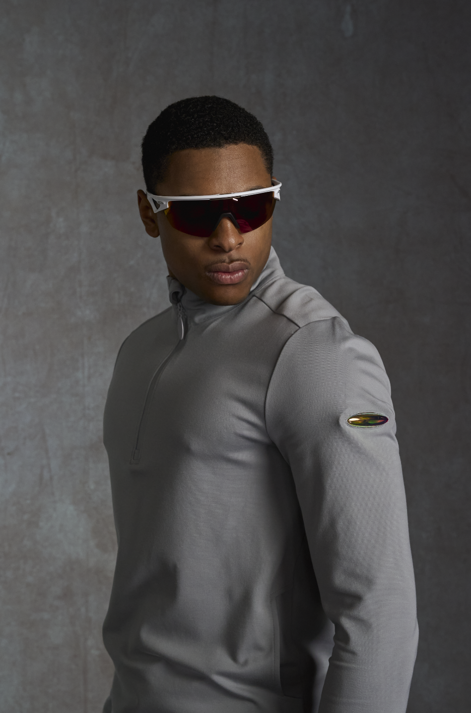 COMMANDER QUARTER ZIP - Grey Nebula