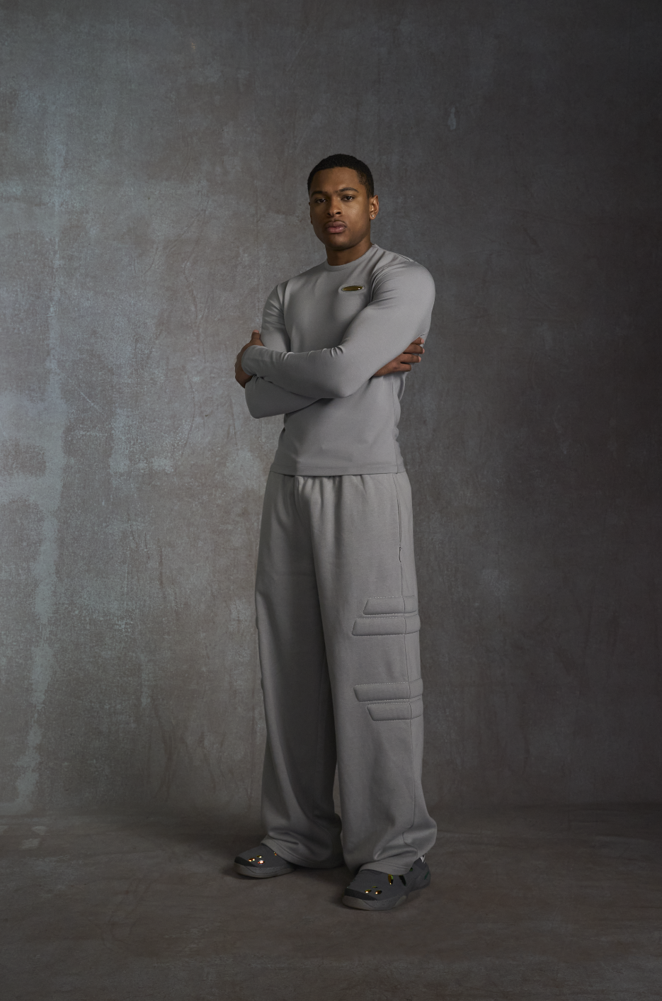 KINETIC LONG SLEEVE CREW - Grey Nebula