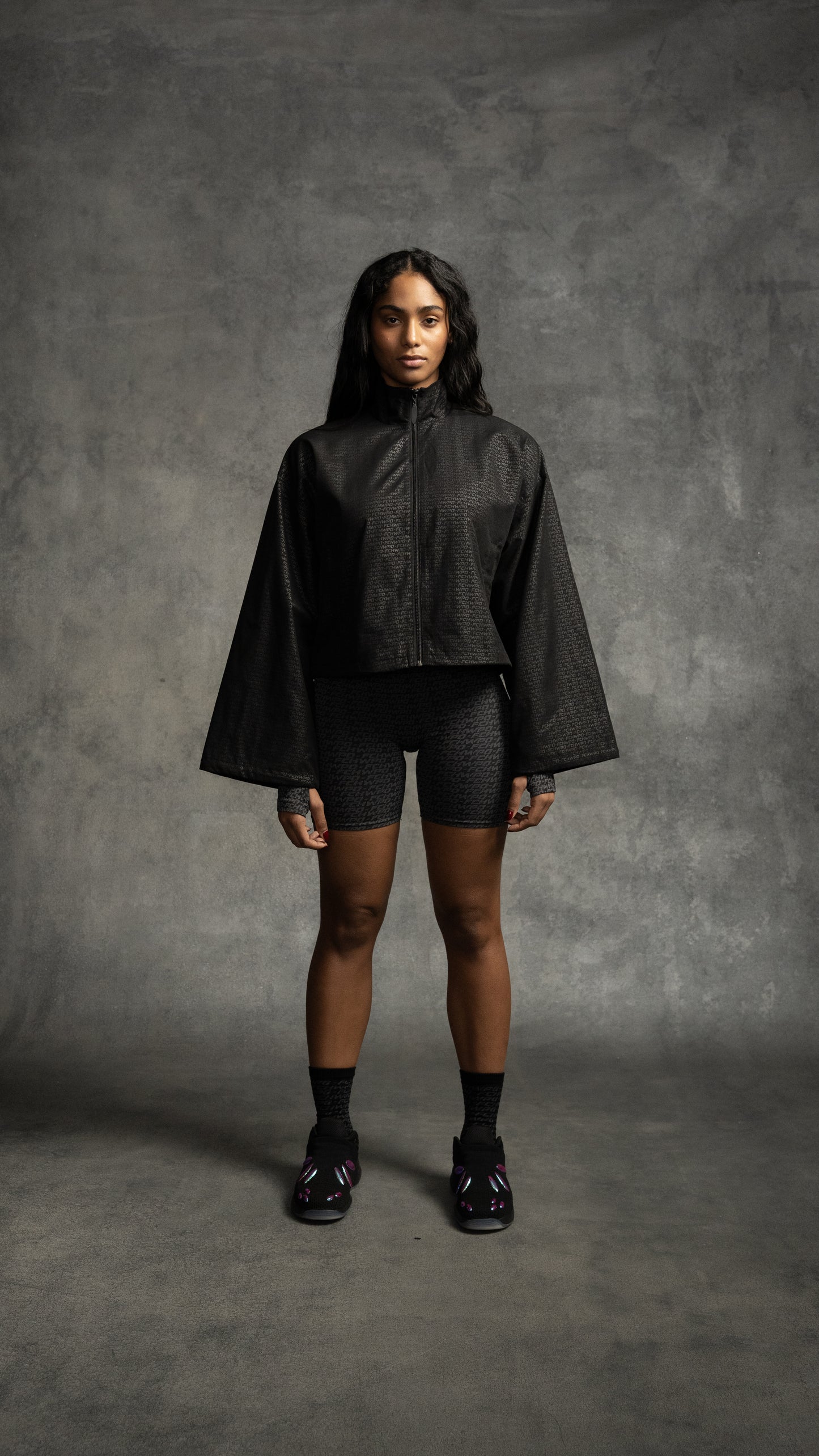 MANTRA CROPPED NYLON JACKET